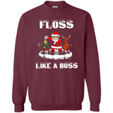 Floss Like A Boss Santa Flossing Dance Funny - Sweatshirt