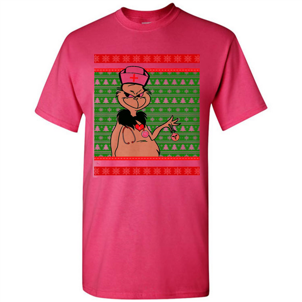 Grinch Nurse Ugly Christmas Sporty T-Shirt PINGPONG - Shirt