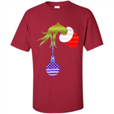 Grinch Holding American Flag ornament Christmas