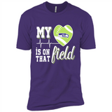 Seattle Seahawks Football My Heart is on that Field - Premium Short Sleeve T-Shirt