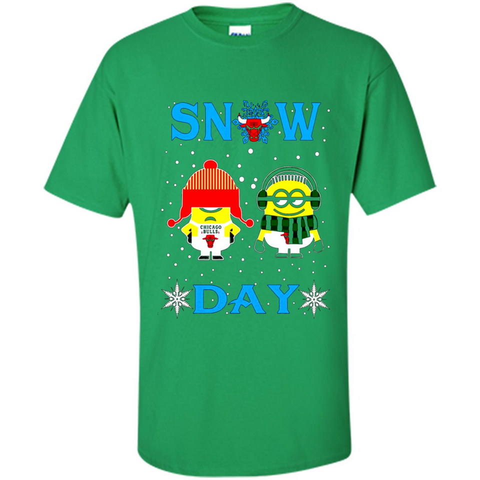 Snow Day Shirt For Chicago Bulls Vs Minion Fans pingpong