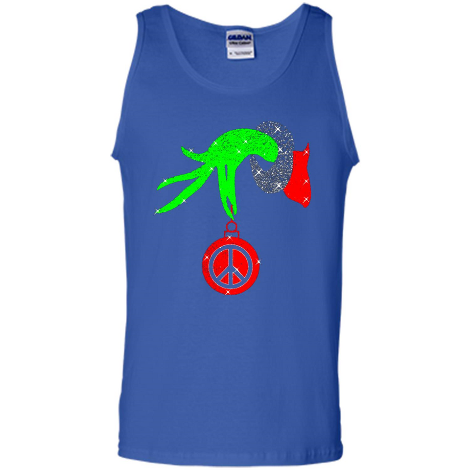 Christmas The Grinch Hand Holding Hippie Ornament - Tank Top