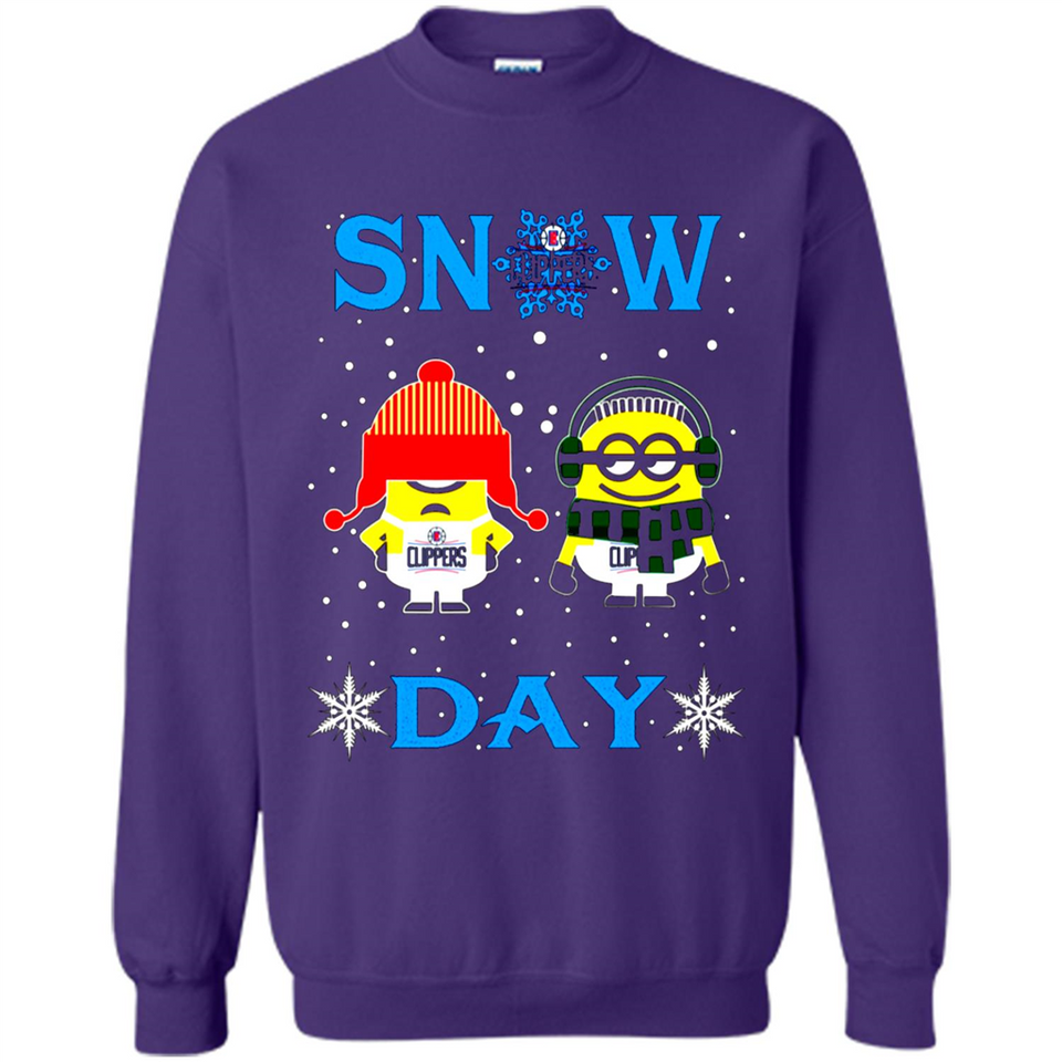 Snow Day Shirt For La Clippers Vs Minion Fans pingpong