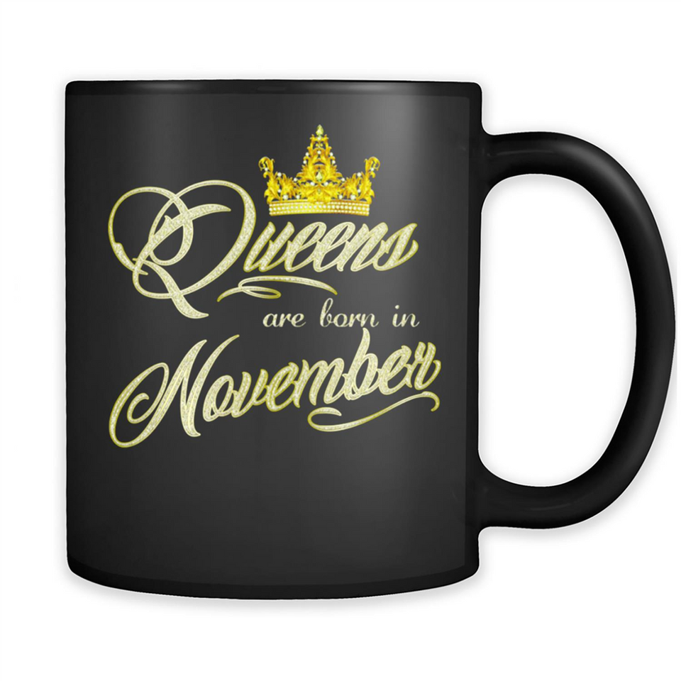 Queens Are Born In November Golden T-Shirt