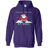Funny Christmas Nurse Shirt, Santa_s Favorite Nurse - Hoodie