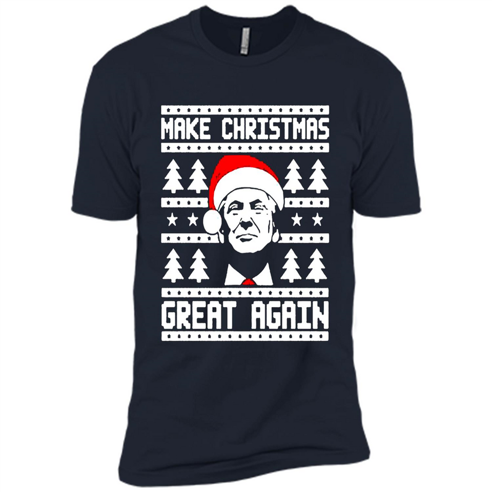 Fabulous Make Christmas Great Again Trump Ugly Christmas - Premium Short Sleeve T-Shirt