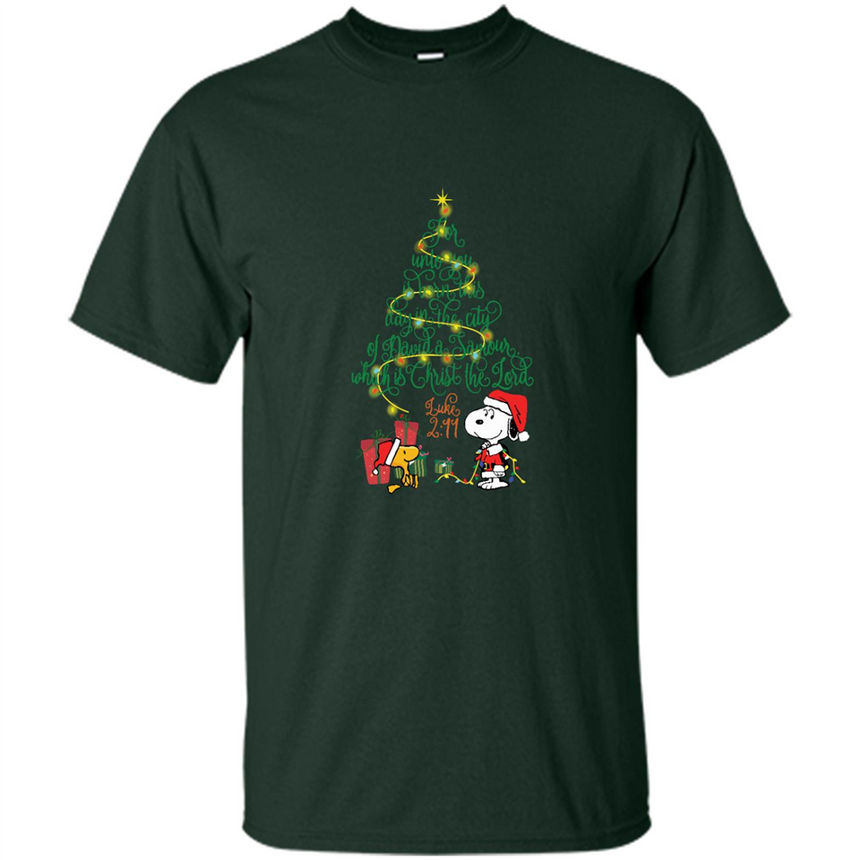 Snoopy-Woodstock-Christmas-tree-for-unto-you-is-born-this-day