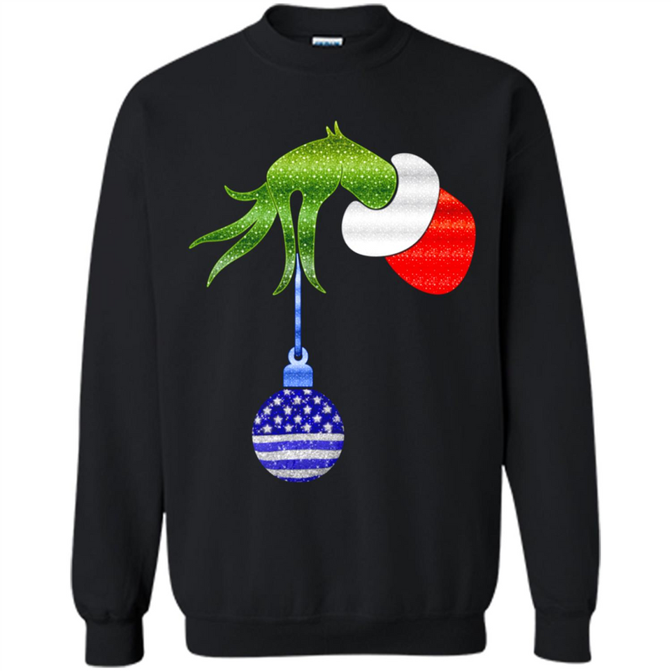 Grinch Holding American Flag ornament Christmas