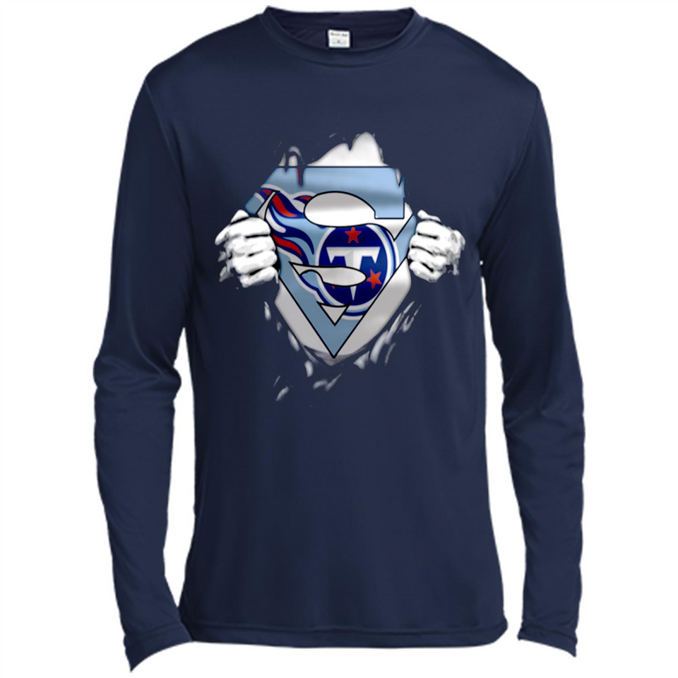 Tennessee Titans And Superman Fans - Canvas Long Sleeve T-Shirt