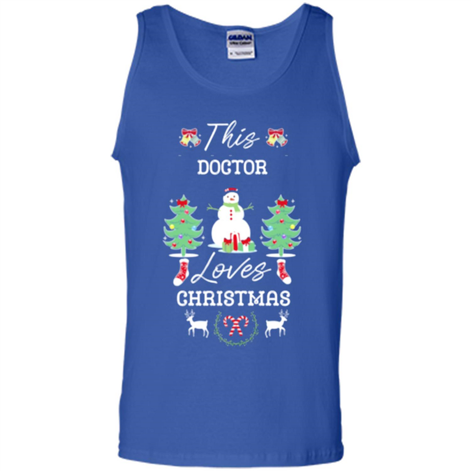 This Doctor Loves Christmas Tree Shirt with Snowman