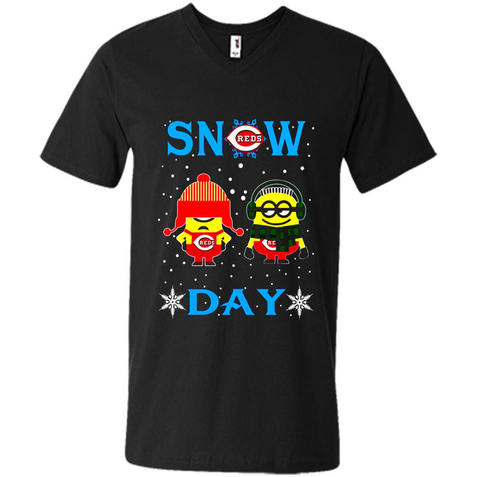Snow Day Shirt For Cincinnati Reds Vs Minion Fans pingpong