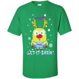 Minion Atlanta Braves Ugly Christmas Sweater Let it Snow - Shirt