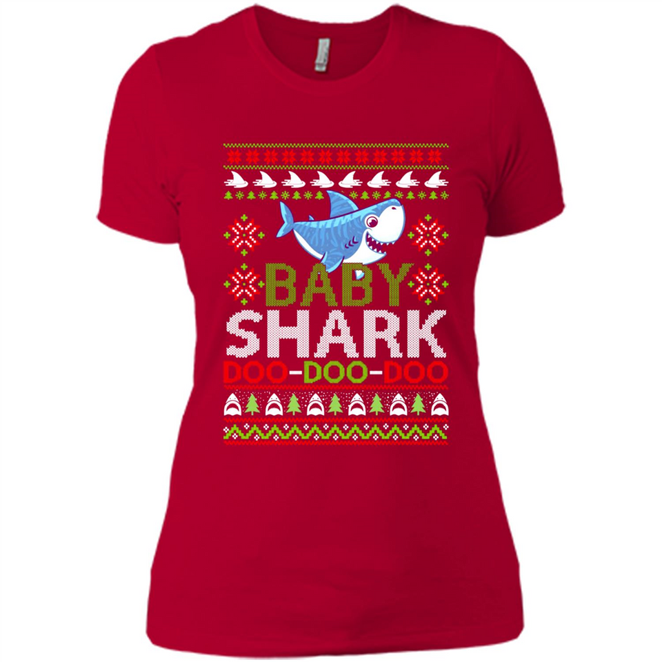 Baby shark Doo Doo Doo Christmas - Ladies' Boyfriend T-Shirt