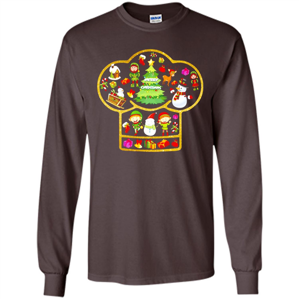 Chef Hat Christmas Ornament - Long Sleeve T-Shirt