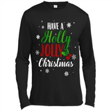 Have A Holly Jolly Christmas T-Shirt Cute Mistletoe - Canvas Long Sleeve T-Shirt