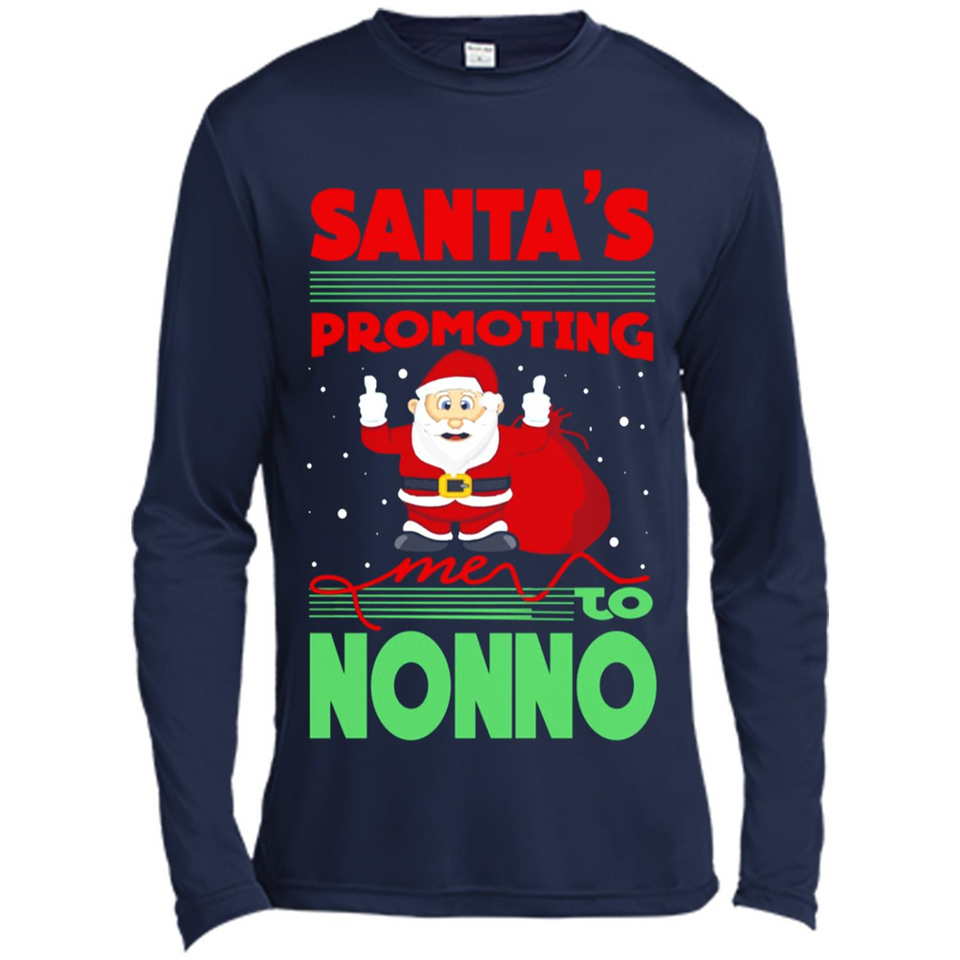 Santa's Promoting Me To Nonno - Canvas Long Sleeve T-Shirt
