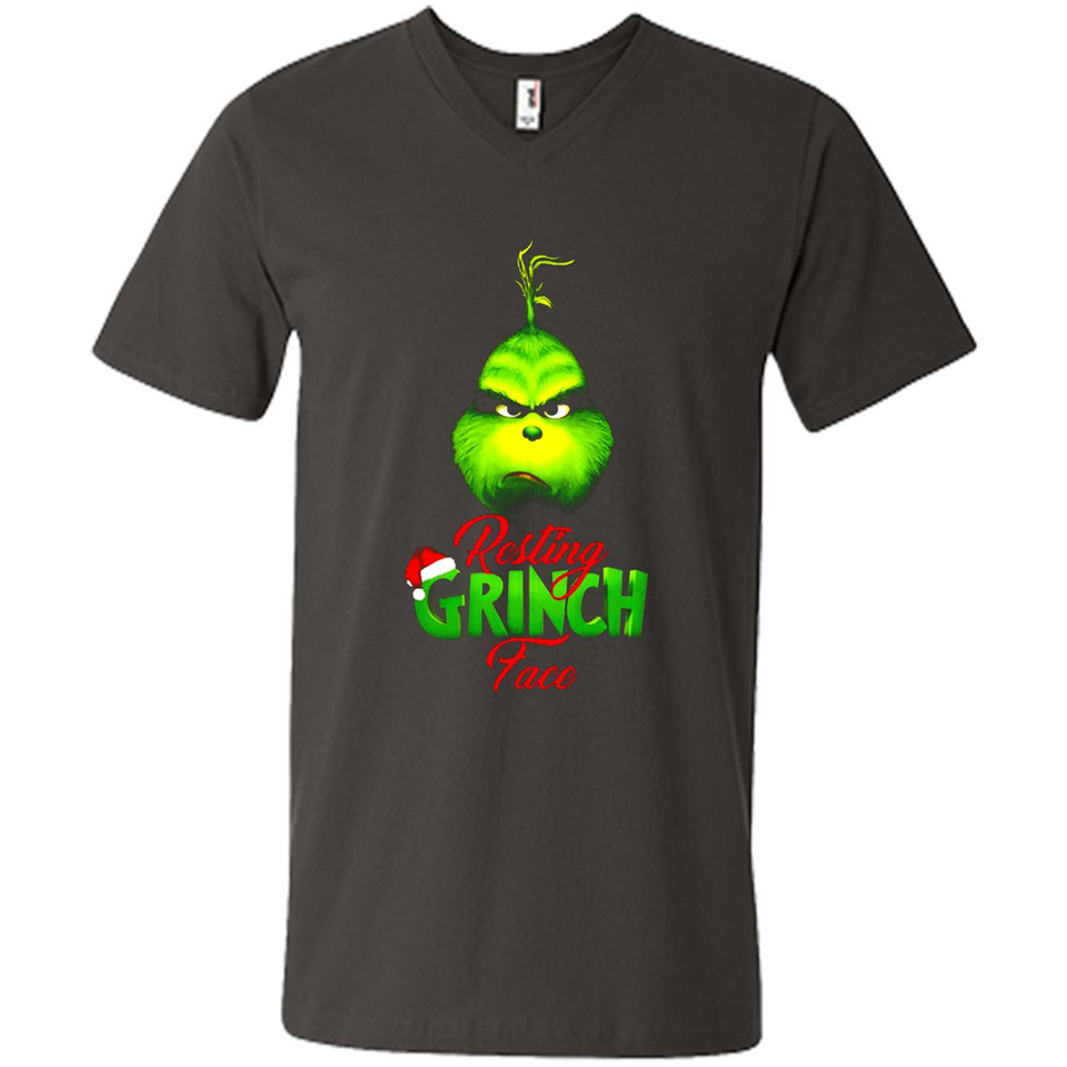 Resting Grinch Face Shirt PINGPONG - Men's V-Neck