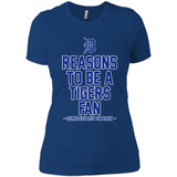 Reasons to be a Detroit Tigers Fan Complete List on Back - Ladies' Boyfriend T-Shirt