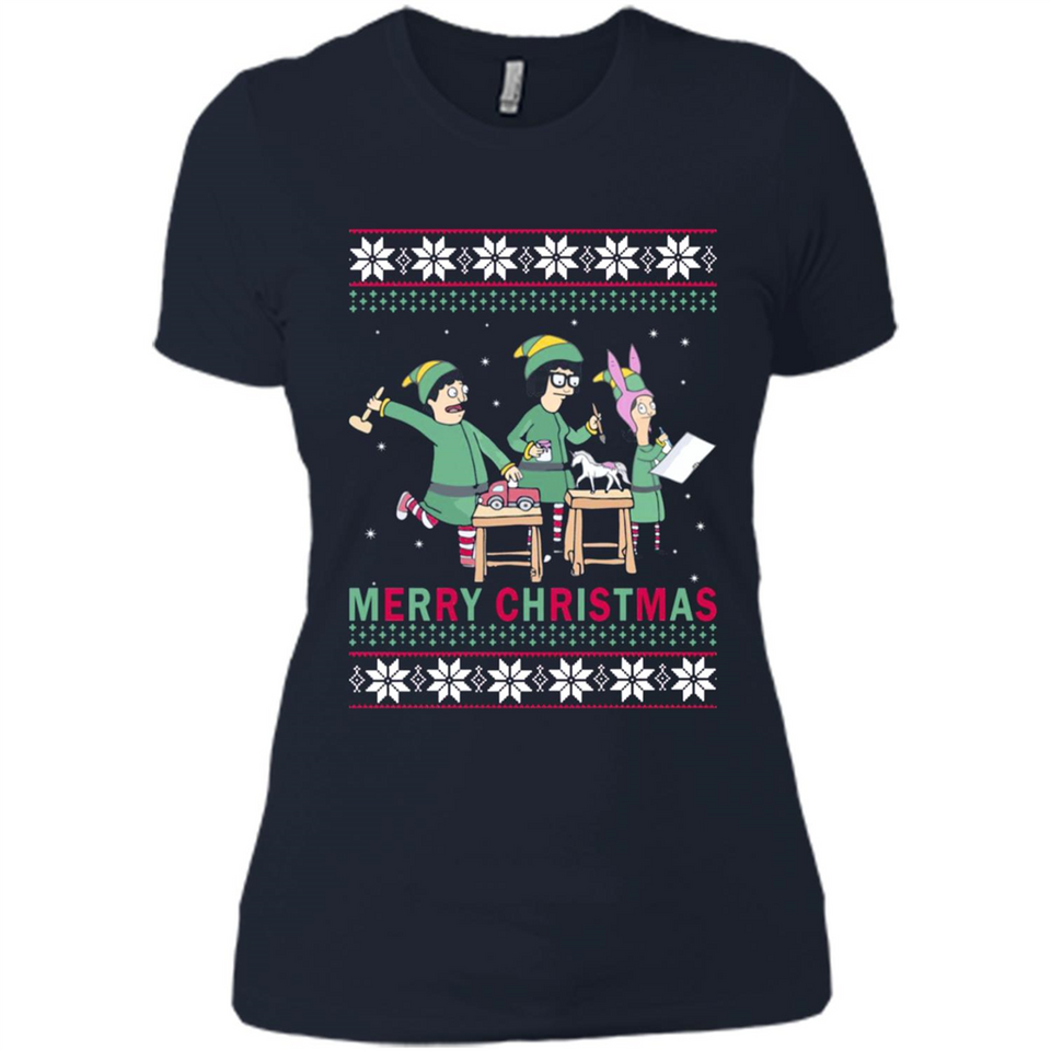 Bob’s burgers Elf Merry Christmas - Ladies' Boyfriend T-Shirt