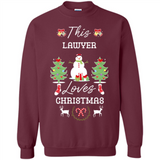This Lawyer Loves Christmas Tree Shirt with Snowman