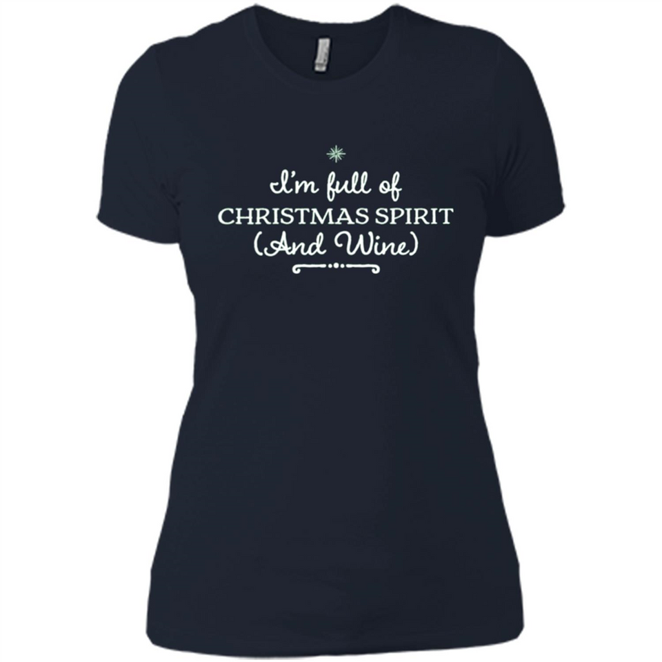 Christmas Tshirt for Women - Christmas Wine