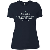 Christmas Tshirt for Women - Christmas Wine