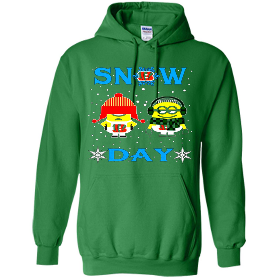 Snow Day Shirt For Cincinnati Bengals Vs Minion Fans pingpong