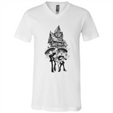 Mariachi Skeleton Shirt Dia De Los Muertos Tequila - Canvas Unisex V-Neck