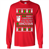 Merry Christmas You Filthy Whovian ugly sweater PINGPONG