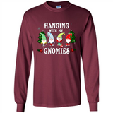 Christmas Garden Gnome Hanging With My Gnomies Shirt Sweater - Long Sleeve T-Shirt