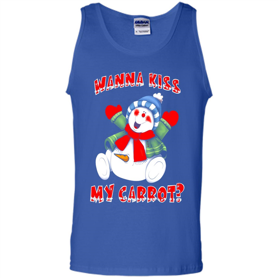 Snowman Wanna Kiss My Carrot Christmas - Tank Top