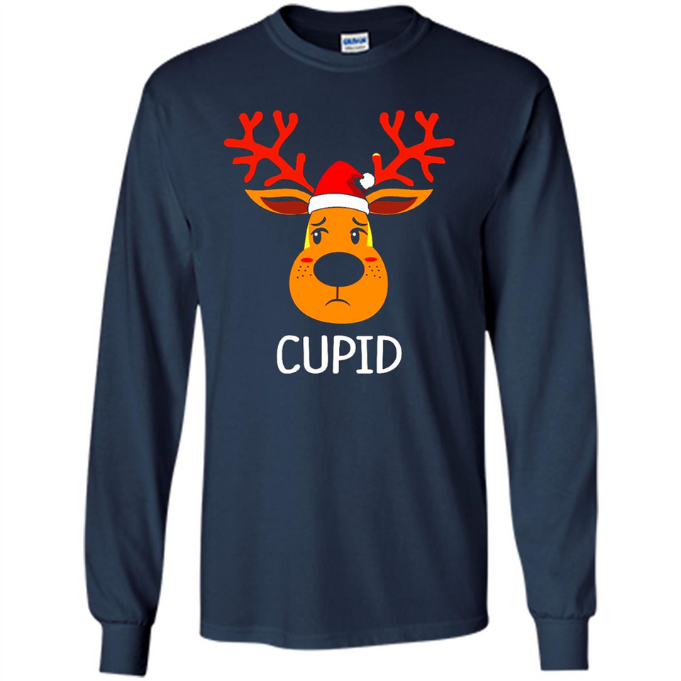 Cupid Santa Claus Funny Xmas Holiday T-Shirt - Long Sleeve T-Shirt