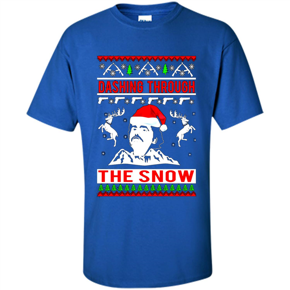 Narcos dashing through the snow Christmas sweatshirt PINGPONG