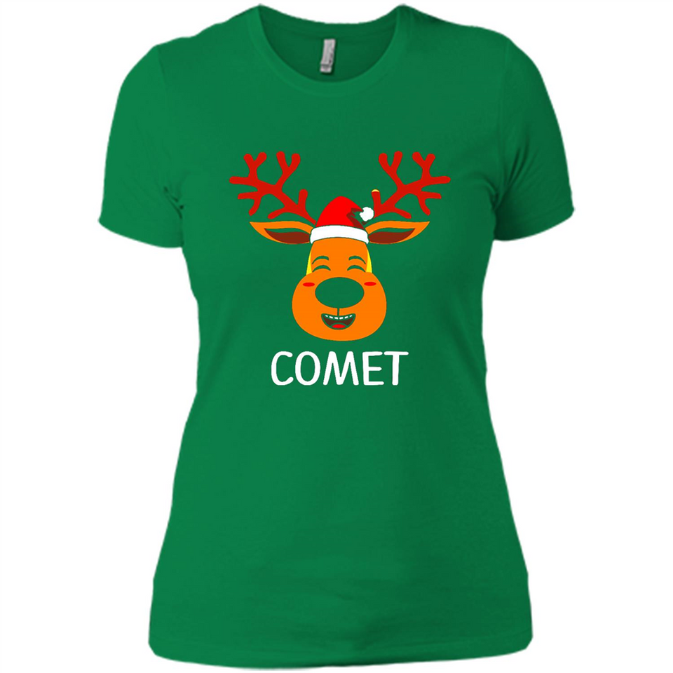 Comet Santa Claus Funny Xmas Holiday T-Shirt - Ladies' Boyfriend T-Shirt