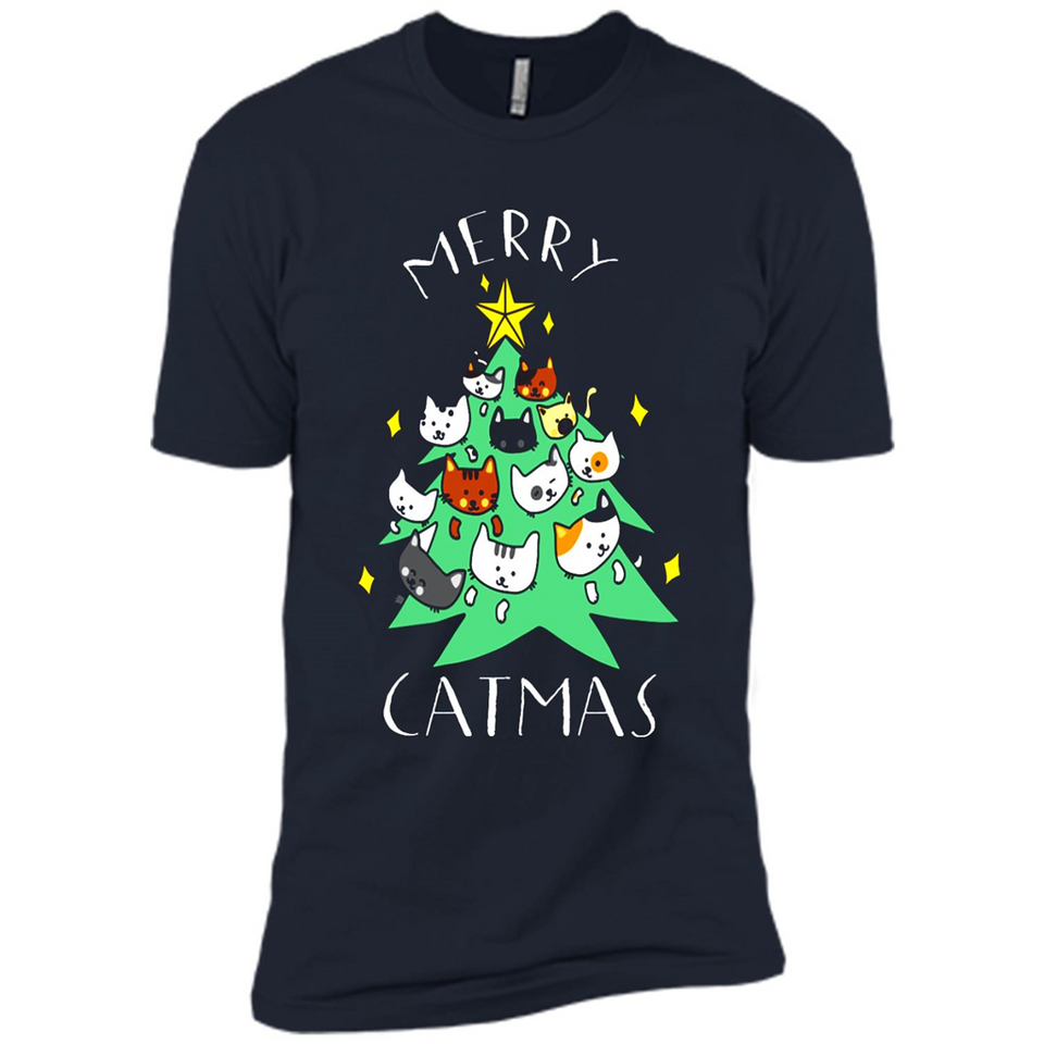 Merry Catmas Funny Cool Christmas Mug PINGPONG - Premium Short Sleeve T-Shirt