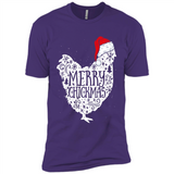 Chicken Christmas T Shirt Merry Chickmas Santa Claus Gifts - Premium Short Sleeve T-Shirt