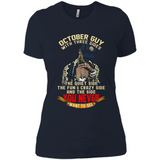 October Guy With Three Sides Quiet Fun Crazy - Ladies' Boyfriend T-Shirt