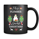 This Plumber Loves Christmas Tree Shirt with Snowman