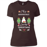 This Accountant Loves Christmas Tree Shirt with Snowman