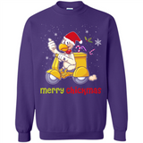 Funny Santa Christmas Chicken Shirt - Merry Chickmas - Sweatshirt