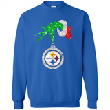 Fantastic Pittsburgh Steelers Glitter Grinch Monogram Ornament Christmas Gift - Sweatshirt