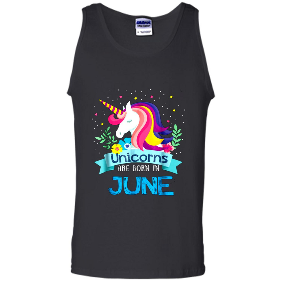 Unicorns are born in June Birthday Rainbow Gift Ladies Custom