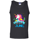 Unicorns are born in June Birthday Rainbow Gift Ladies Custom