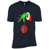 Christma Season With Green Grinch Hand Be Kind - Premium Short Sleeve T-Shirt