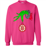 GRINCH HAND HOLDING BOSTON BRUINS GLITTER CHRISTMAS PINGPONG