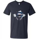 Carolina Panthers And Superman Fans - Men's V-Neck