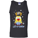 Minion Anaheim Ducks Ugly Christmas Sweater Let it Snow - Tank Top