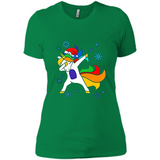 Christmas Dabbing Unicorn - Ladies' Boyfriend T-Shirt
