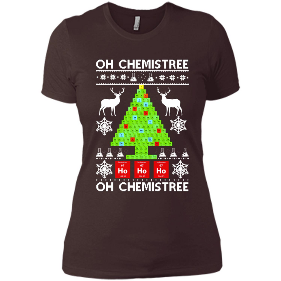 Oh Chemistree, Oh Chemistree Christmas Ugly Sweater - Ladies' Boyfriend T-Shirt