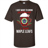 I Just Want To Drink Hot Chocolate & Watch Toronto Maple Leafs Ugly Christmas Sweater PINGPONG